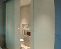 residential glass bathroom